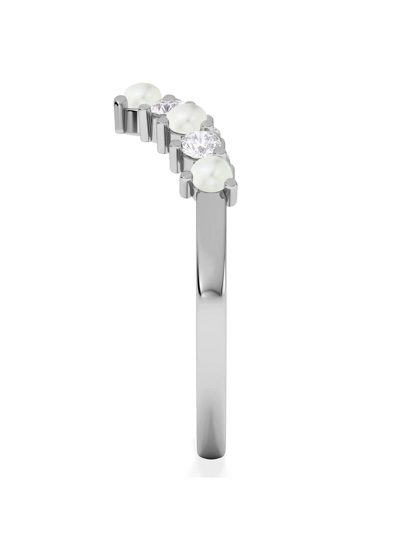 The Diamond Store blue topaz and lab diamond wishbone ring, imported from the UK