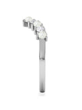 The Diamond Store blue topaz and lab diamond wishbone ring, imported from the UK