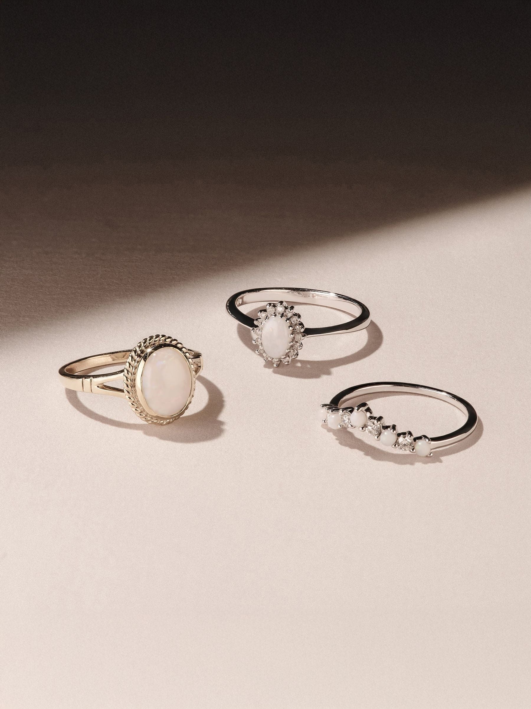 The Diamond Store blue topaz and lab diamond wishbone ring, imported from the UK
