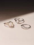 The Diamond Store blue topaz and lab diamond wishbone ring, imported from the UK