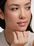 The Diamond Store blue topaz and lab diamond wishbone ring, imported from the UK