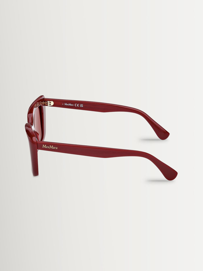 Max Mara red acetate vintage butterfly sunglasses - British product