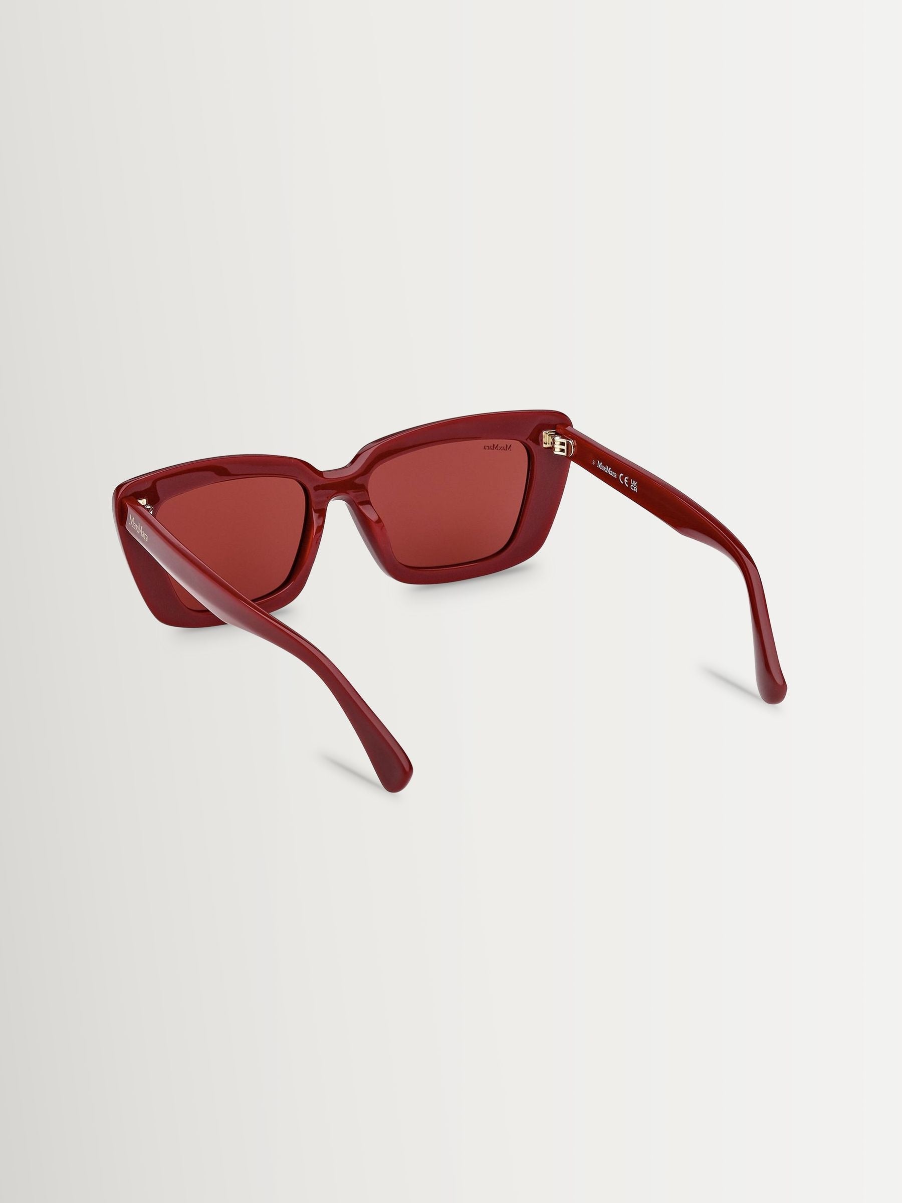 Max Mara red acetate vintage butterfly sunglasses - British product