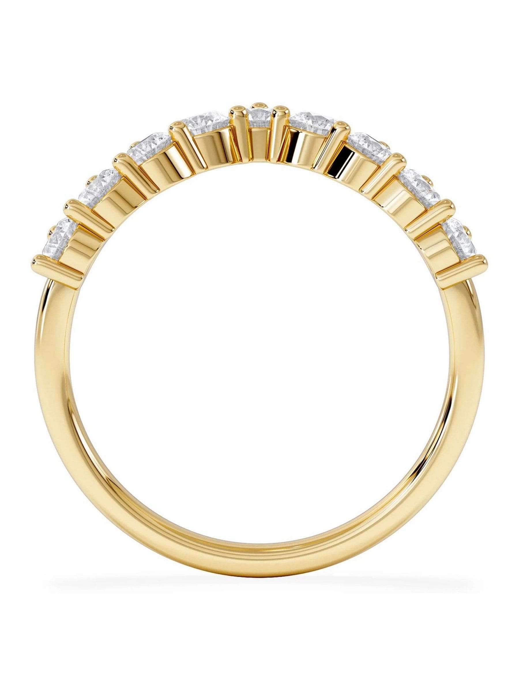 The Diamond Store 0.75ct lab diamond wishbone ring 9k yellow gold, imported from the UK
