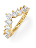 The Diamond Store 0.75ct lab diamond wishbone ring 9k yellow gold, imported from the UK