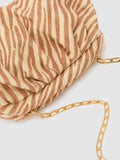 Reiss natural tan zebra clutch bag, imported from the UK