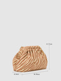 Reiss natural tan zebra clutch bag, imported from the UK