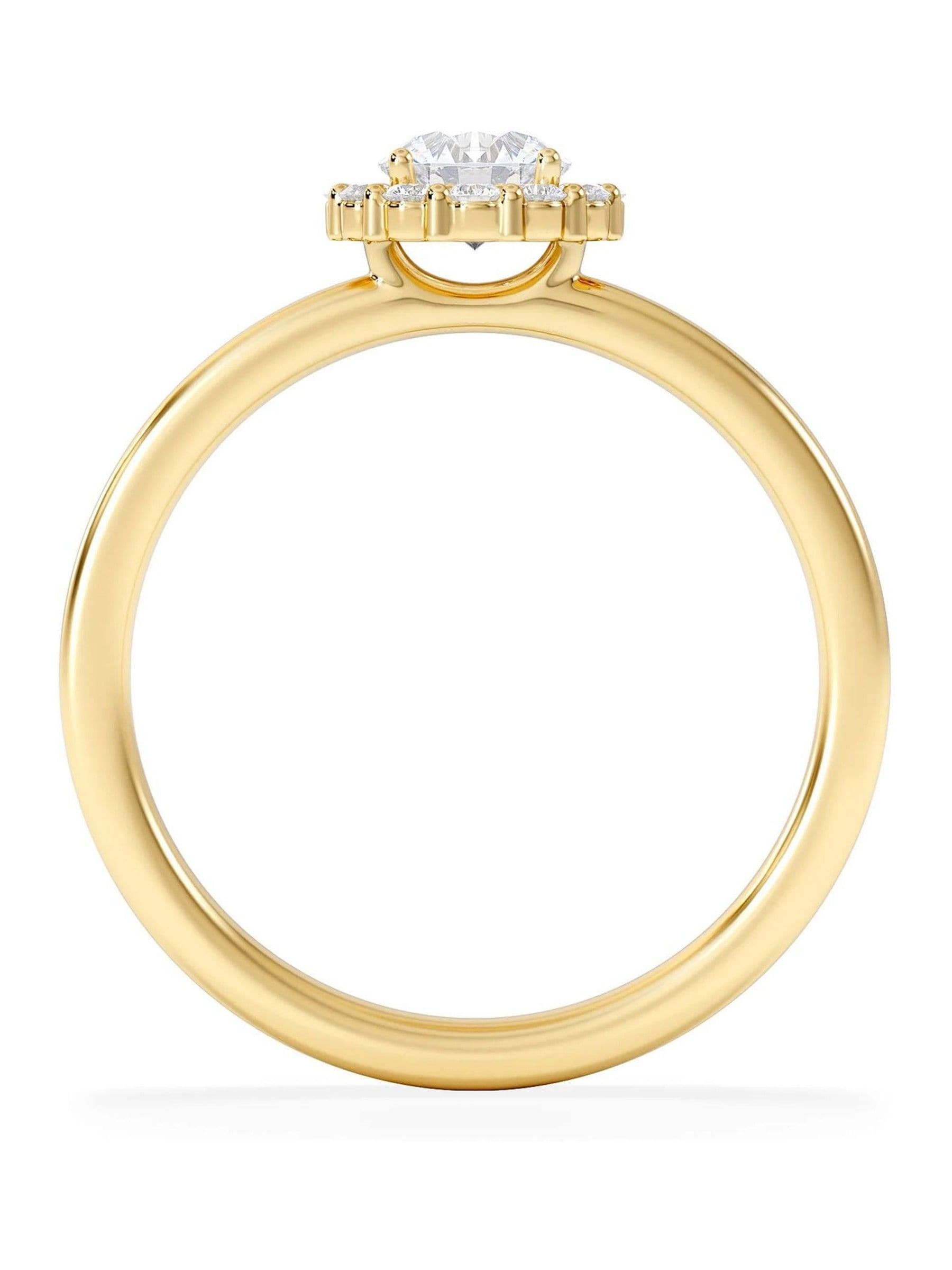 The Diamond Store Fleur Halo ring 0.50ct, imported from the UK