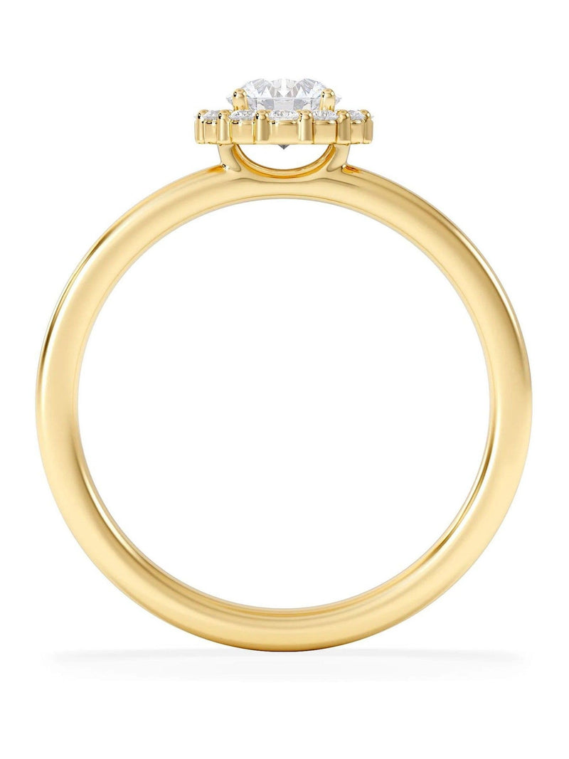 The Diamond Store Fleur Halo ring 0.50ct, imported from the UK