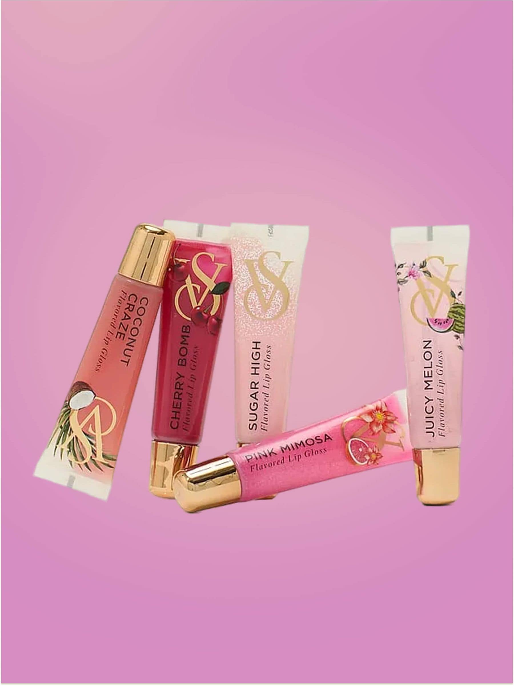 Victoria's Secret 5 piece assorted lip gloss gift set, imported from the UK