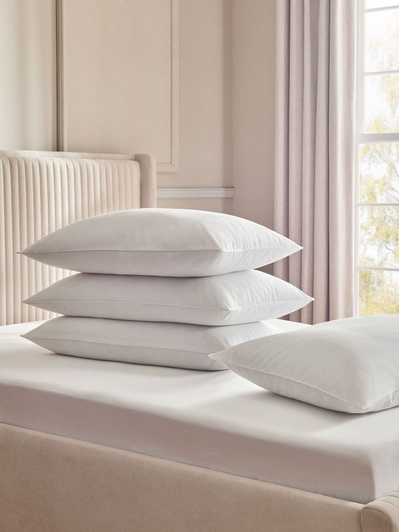 Sleep In Silk Soft 100% Cotton Firm Bed Pillows Set of 2