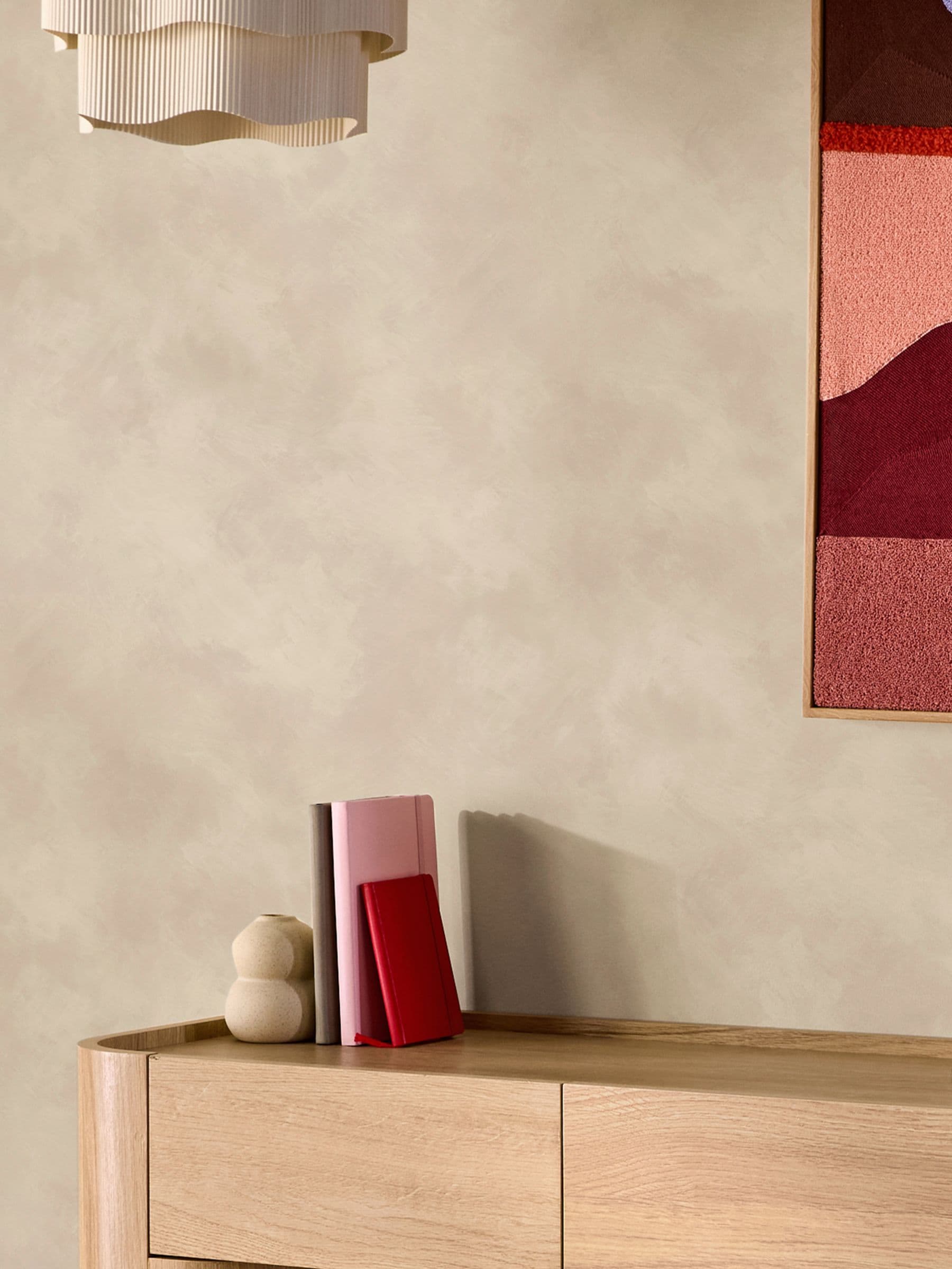 MADE.COM Shae Blush Limewash Wallpaper 10m
