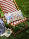 Furn Multicolour Beach Huts Rectangular Outdoor Cushion