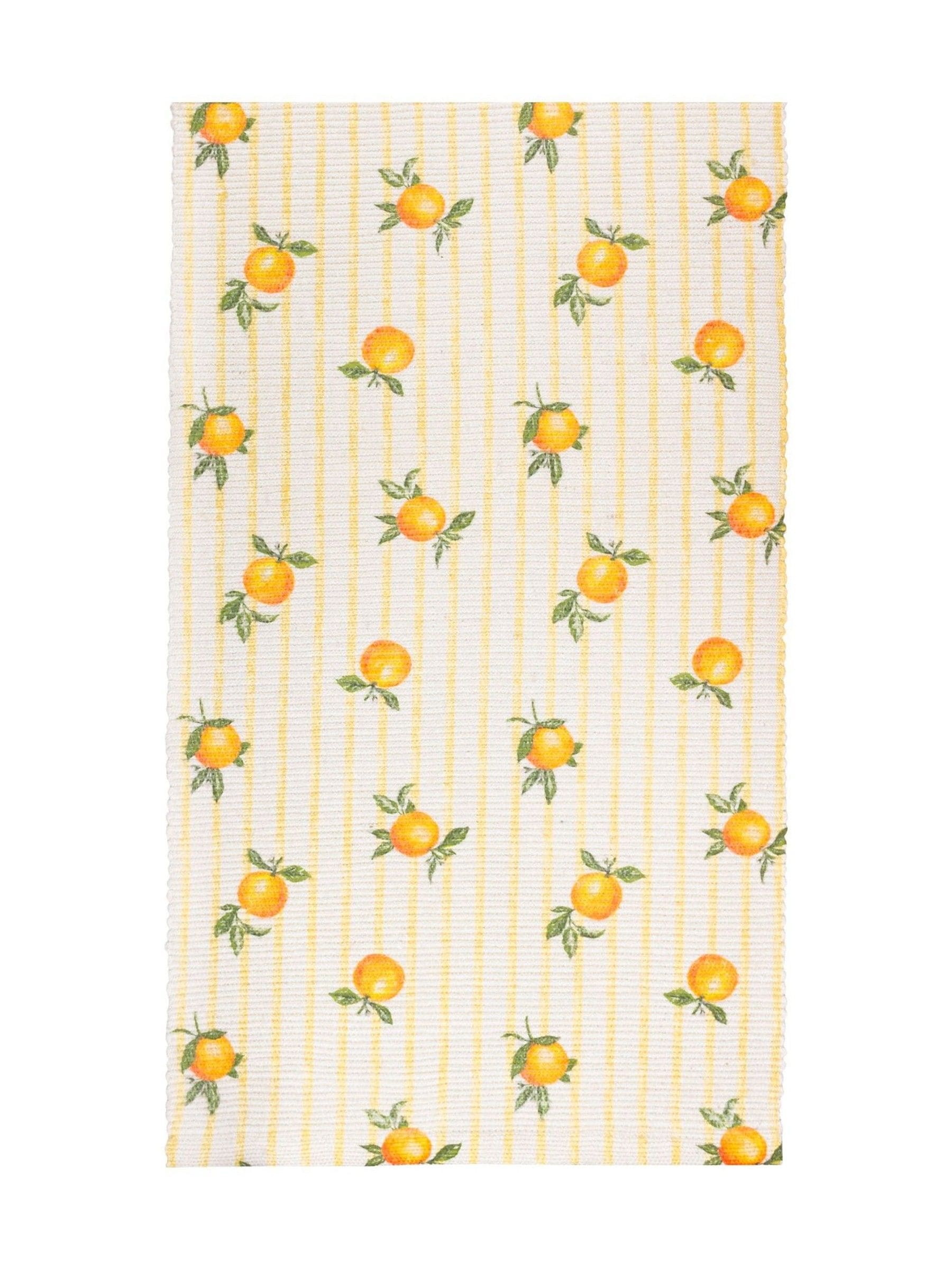 Furn yellow fruit table runner, imported from the UK