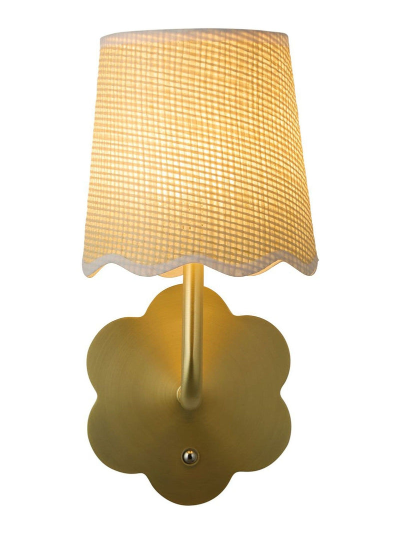 Searchlight wall light gold flower - British product