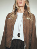 Resin pendant necklace gold tone brown - British product