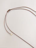 Resin pendant necklace gold tone brown - British product