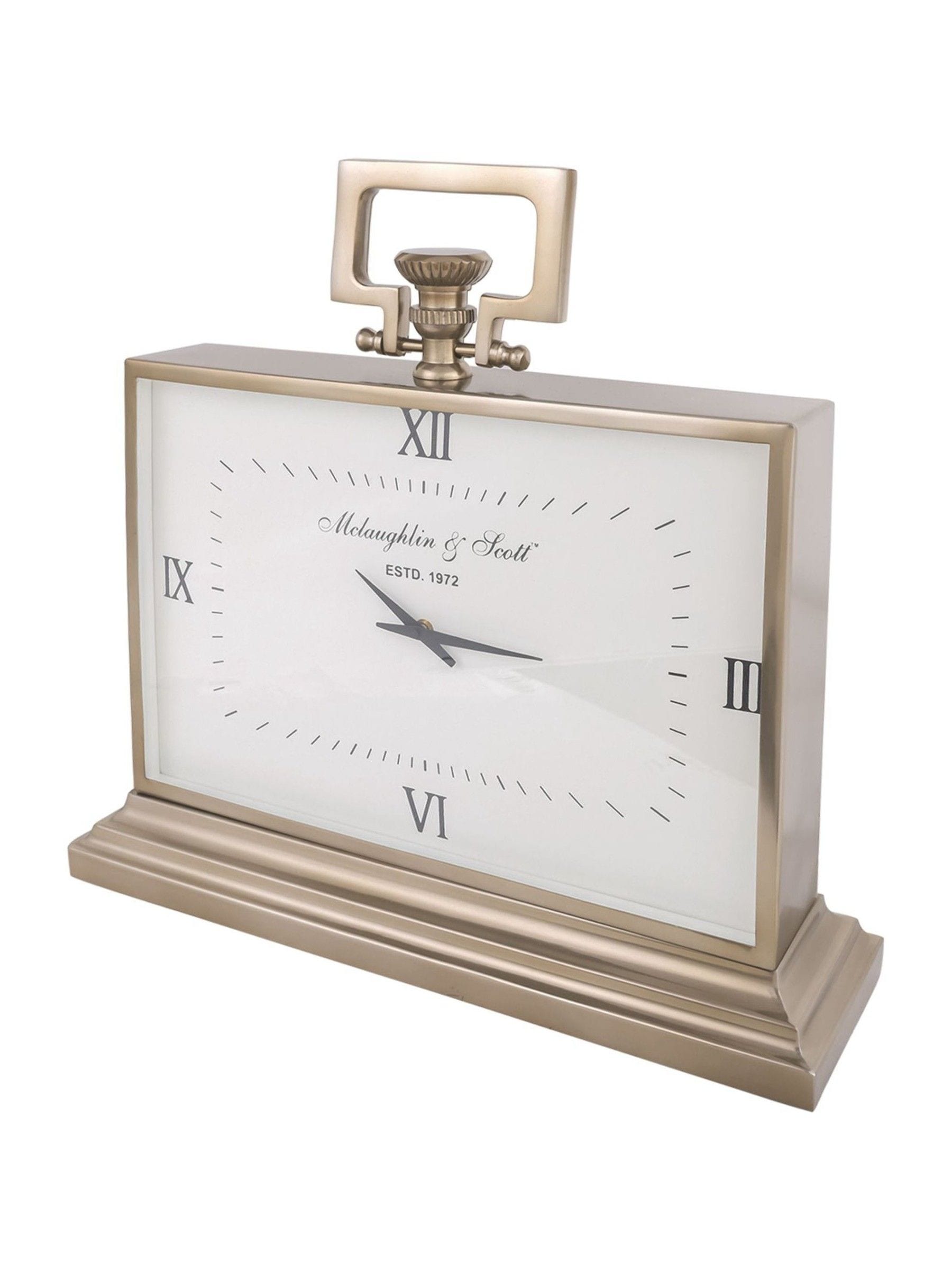 Libra Interiors Brass Latham small mantel clock - British product