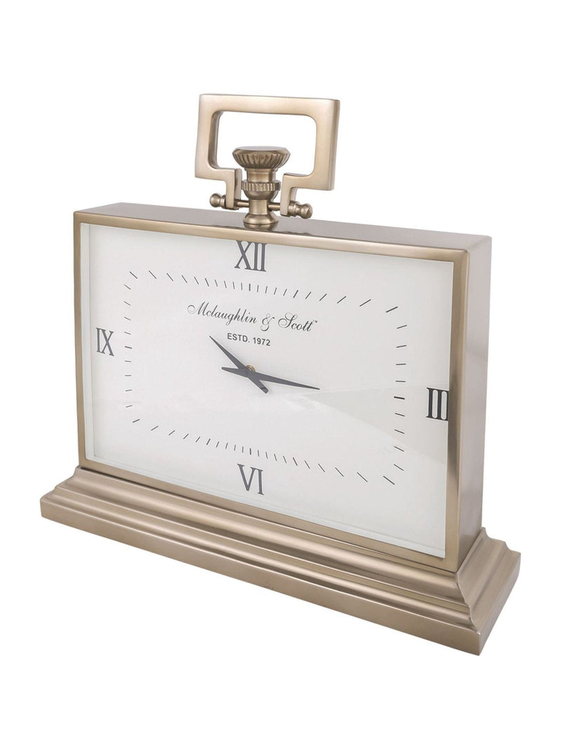 Libra Interiors Brass Latham small mantel clock - British product