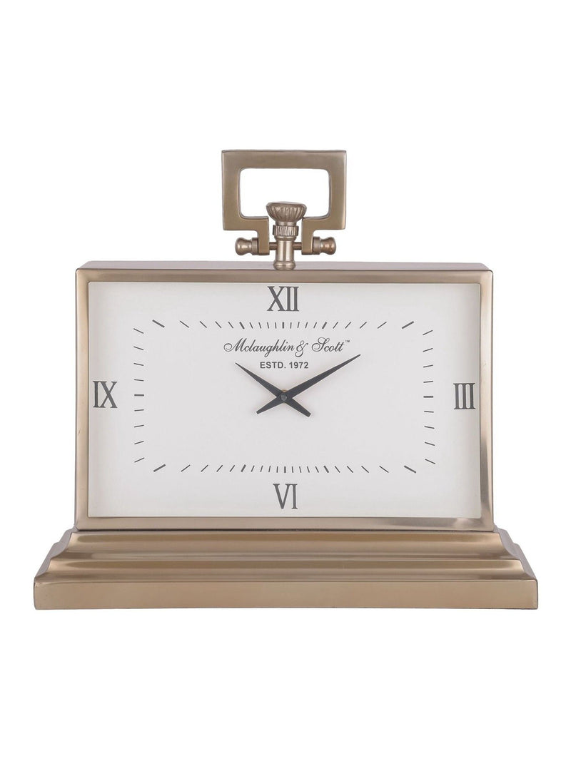 Libra Interiors Brass Latham small mantel clock - British product