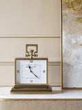 Libra Interiors Brass Latham small mantel clock - British product