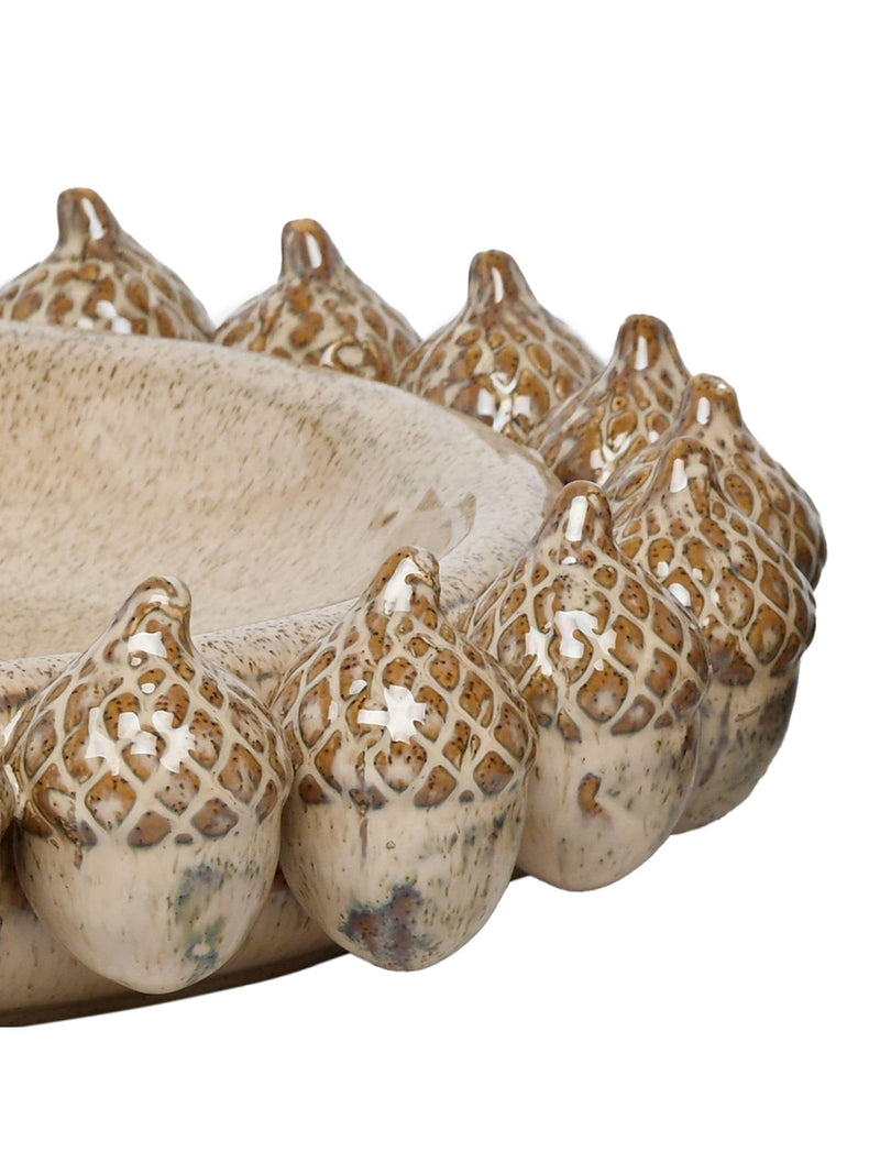 Libra Interiors ceramic acorn cluster platter (British brand)