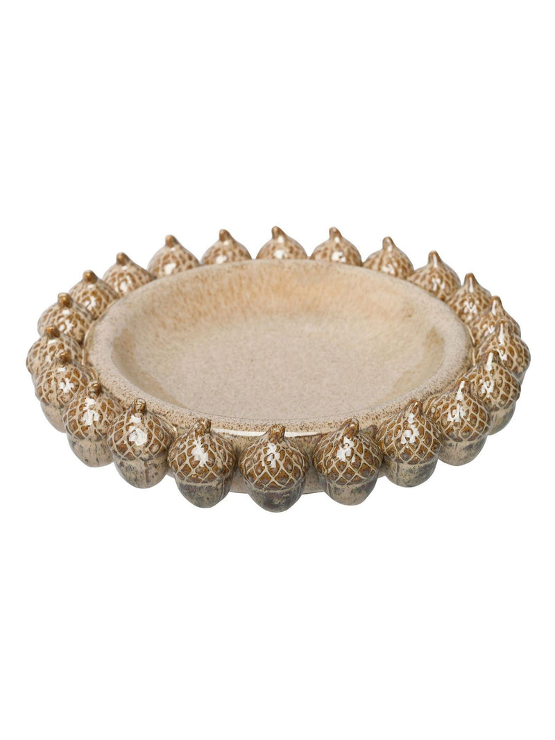 Libra Interiors ceramic acorn cluster platter (British brand)