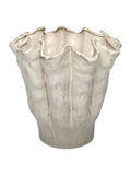 Libra Interiors Cream Coralie Glazed Vase Large, imported from the UK