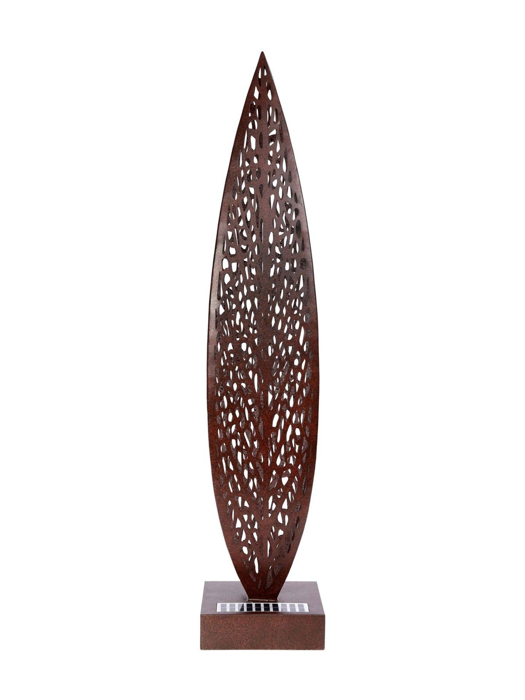 Libra Interiors Rustica Leaf outdoor sculpture 89cm - British product