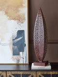 Libra Interiors Rustica Leaf outdoor sculpture 89cm - British product