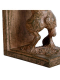 Libra Interiors rustic standing hare bookends 23cm, imported from the UK