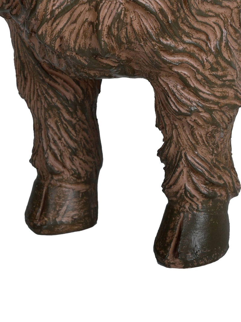 Libra Interiors rustic Highland cow sculpture brown, imported from the UK