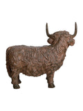 Libra Interiors rustic Highland cow sculpture brown, imported from the UK