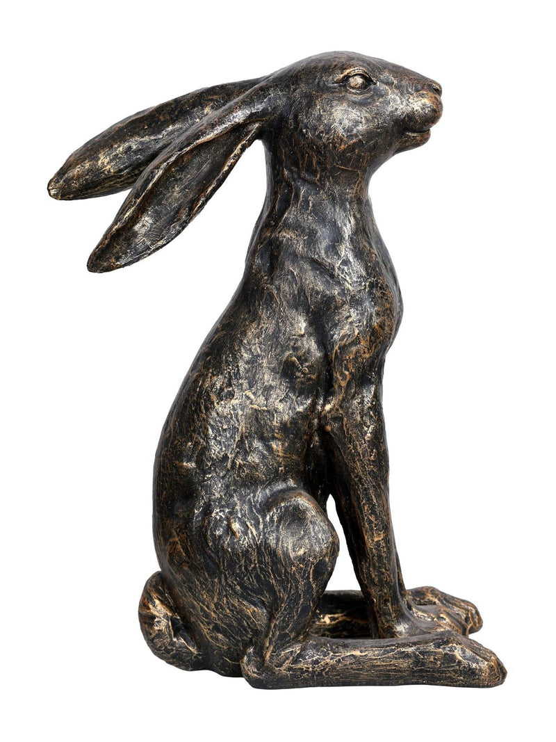 Libra Interiors Henry Sitting Hare bronze figurine 46cm, UK version