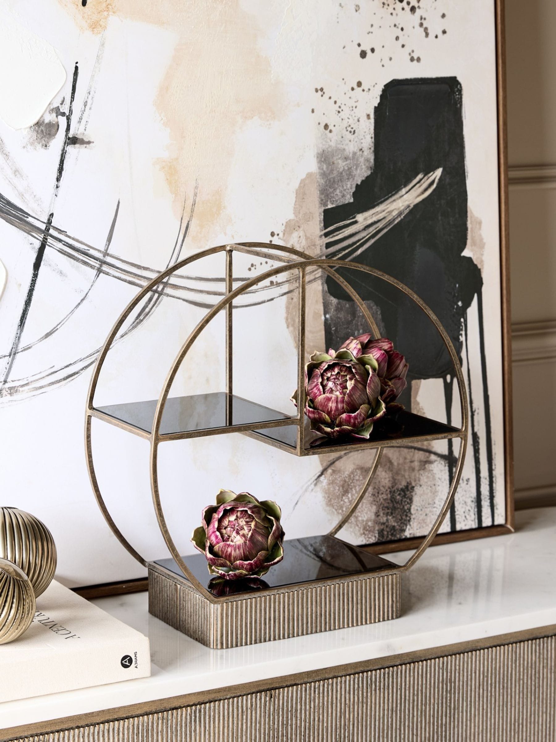 Libra Interiors gold aged buffet stand small - British product
