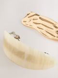 Gold tone cream resin metal hair slides 2 pack - British product