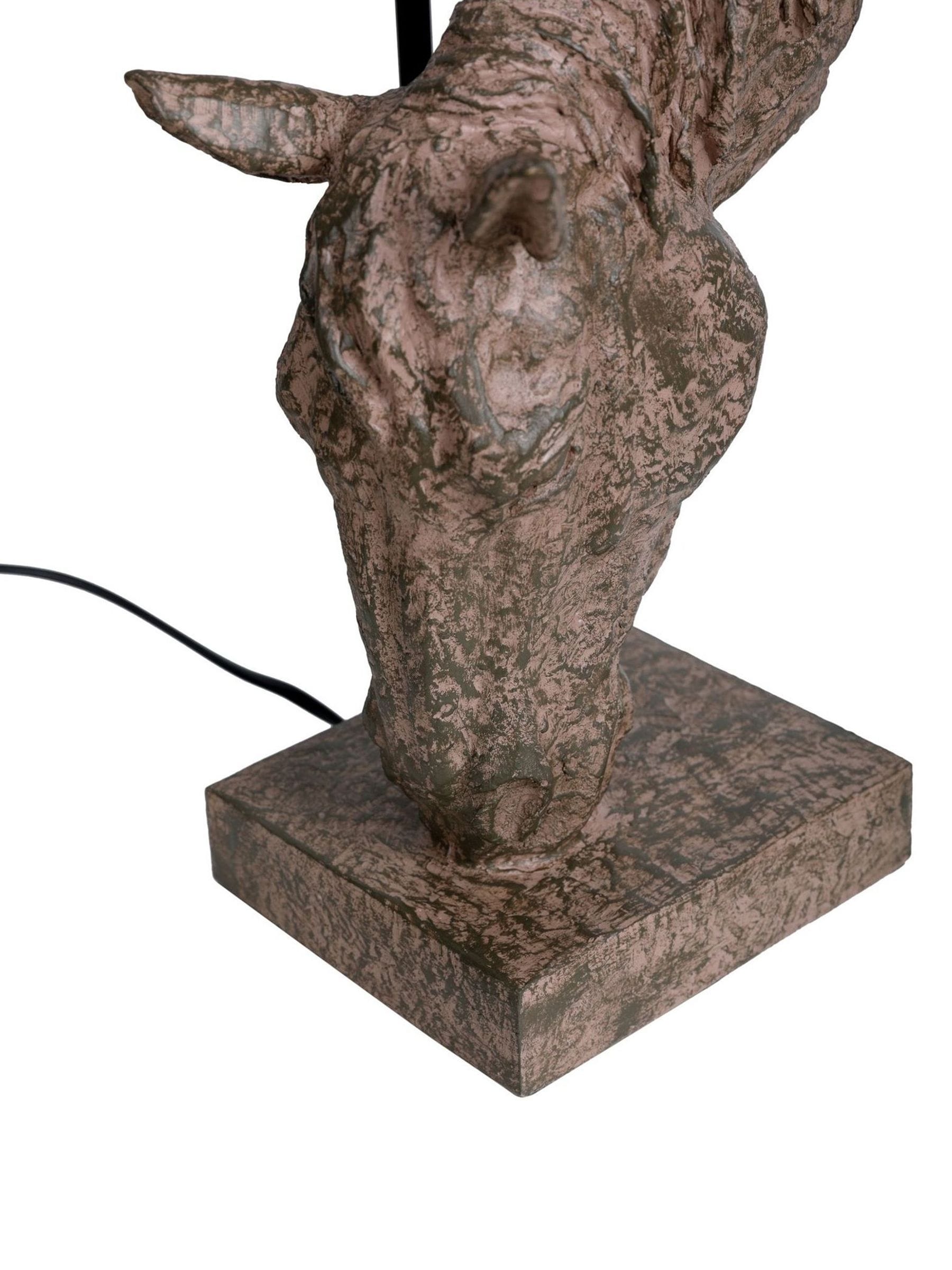Libra Interiors brown horse lamp with shade - British product