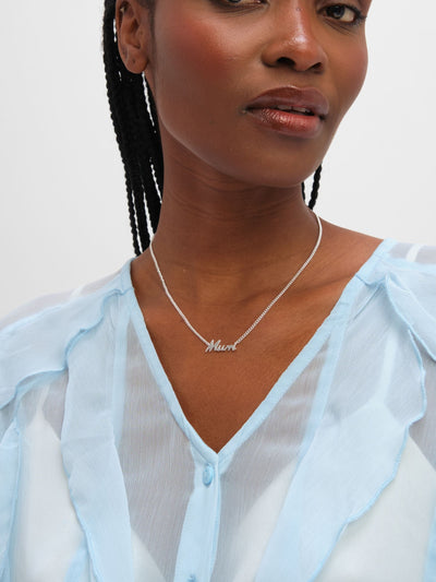 Next Inicio Sterling Silver Plated Mum Pendant Necklace- Buy online at McGrocer