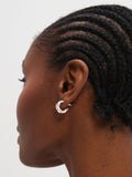 Inicio braided hoop earrings sterling silver plated, imported from the UK