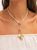 Mood multi row charm pearl necklace, UK version
