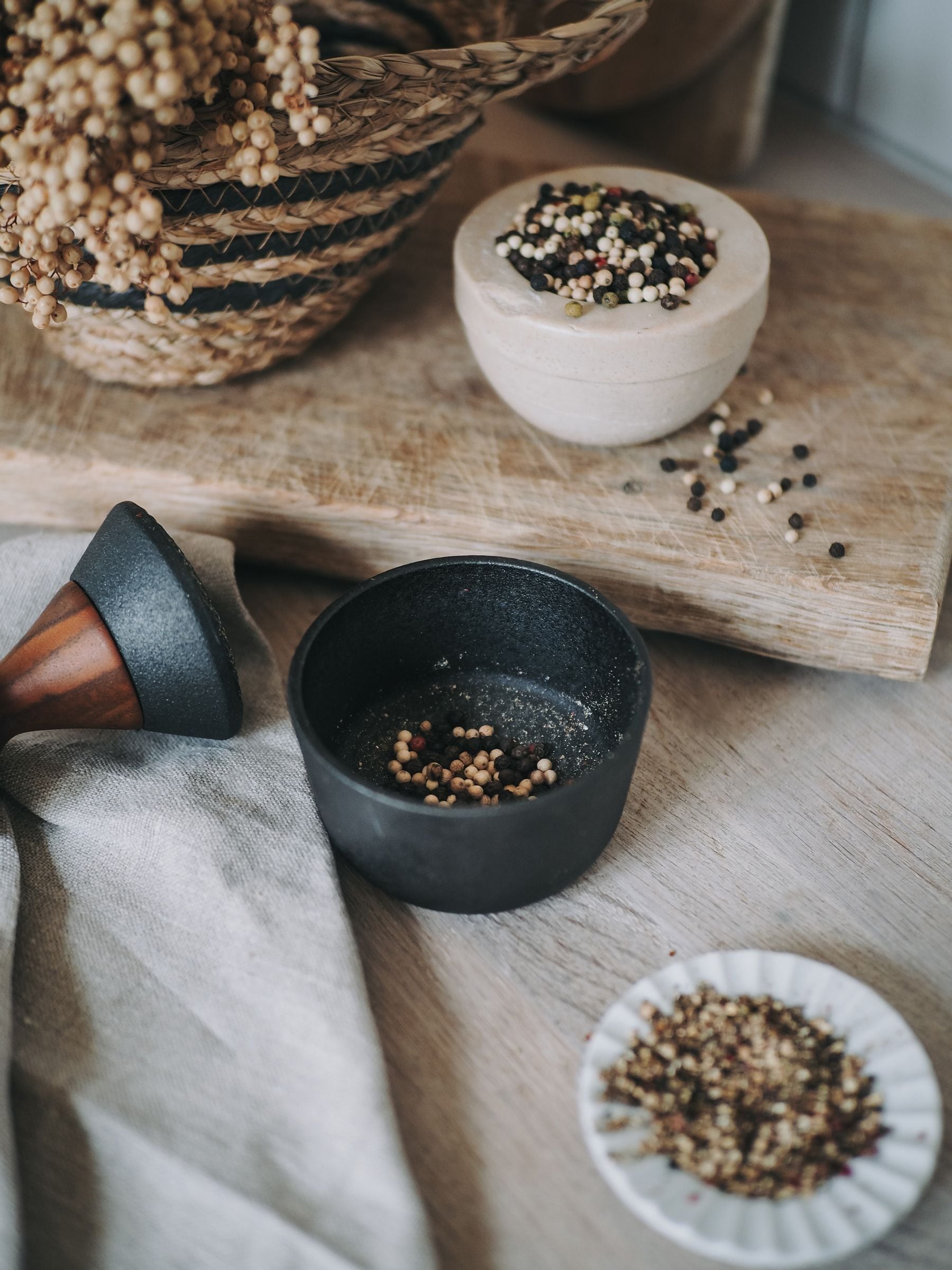 Crush Grind Black Kiruna pestle and mortar - British product
