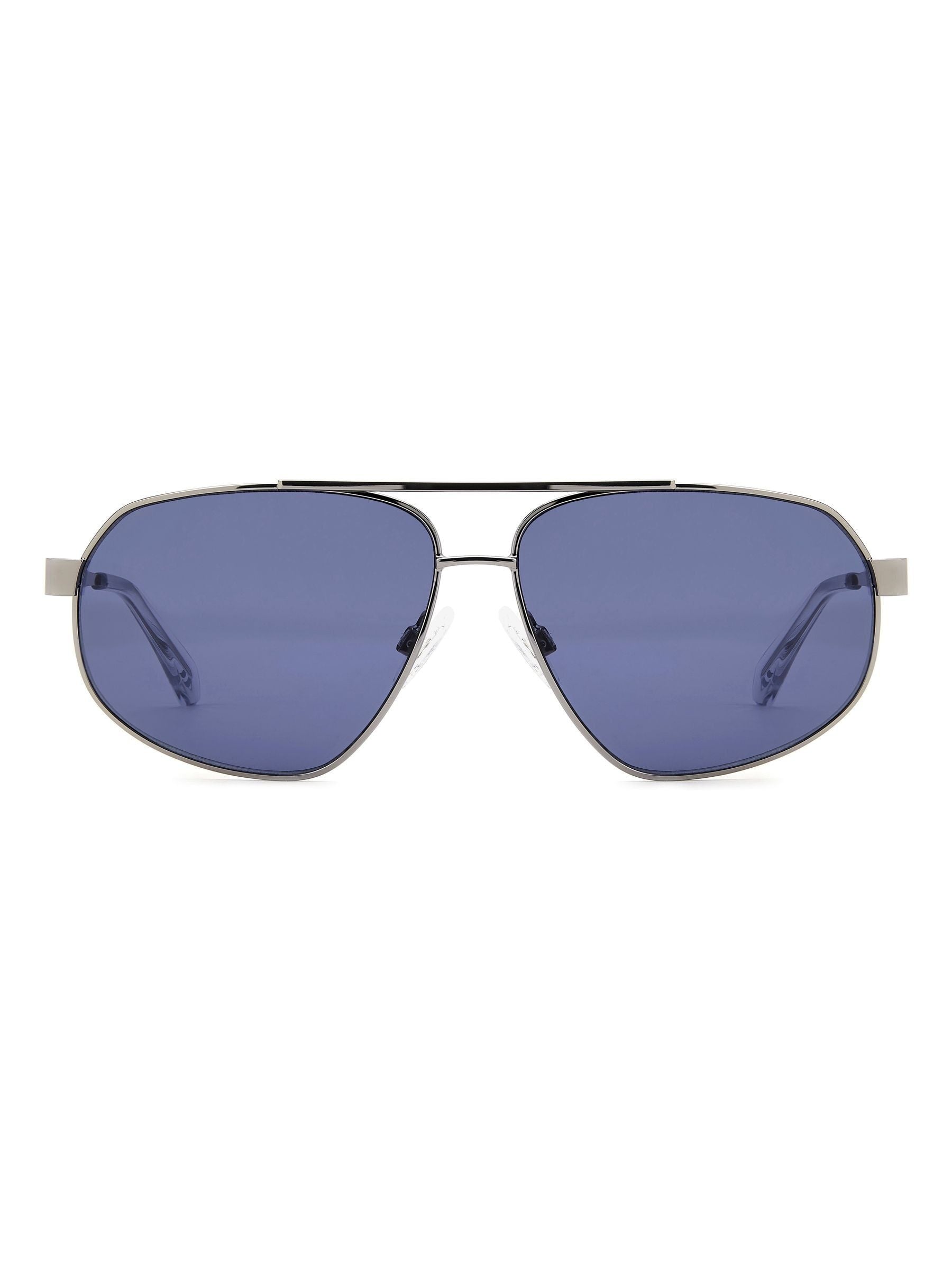 Prive Revaux silver rectangular geometrical sunglasses, UK version