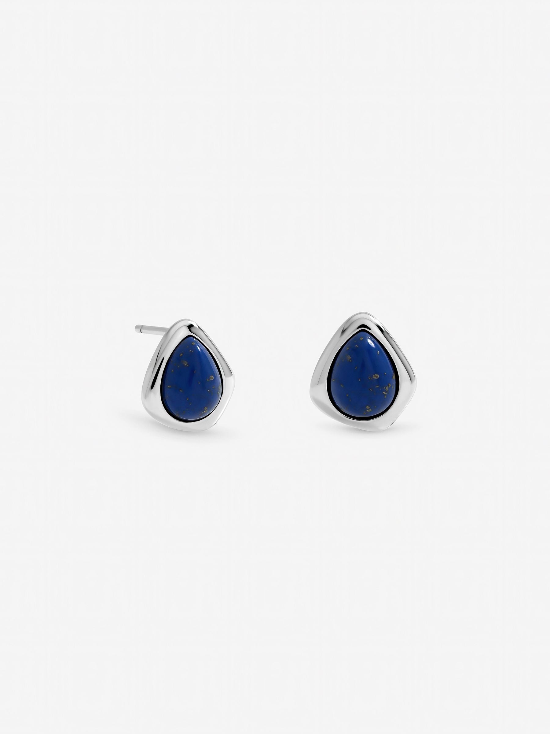 Inicio lapis polished stud earrings 10mm - British brand