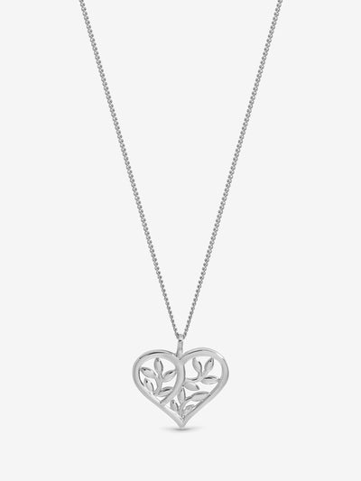 Next Inicio Sterling Silver Plated Polished Tree Of Love Pendant- Buy online at McGrocer