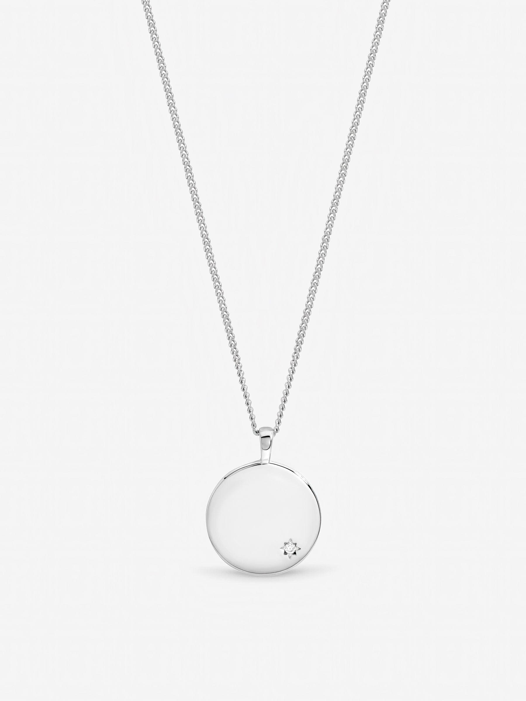 Inicio sterling silver personalised celestial pendant - British product