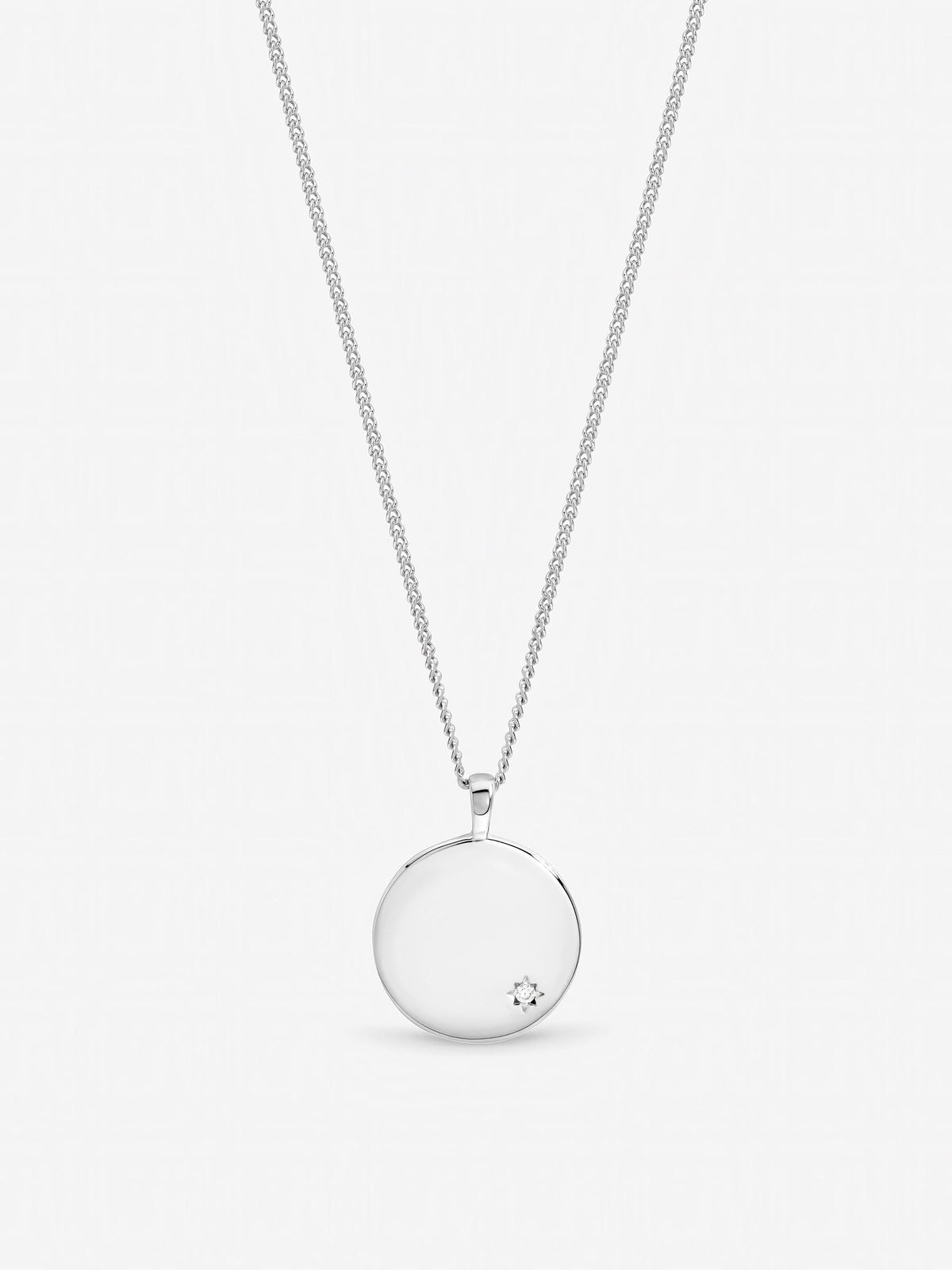 Inicio sterling silver personalised celestial pendant - British product