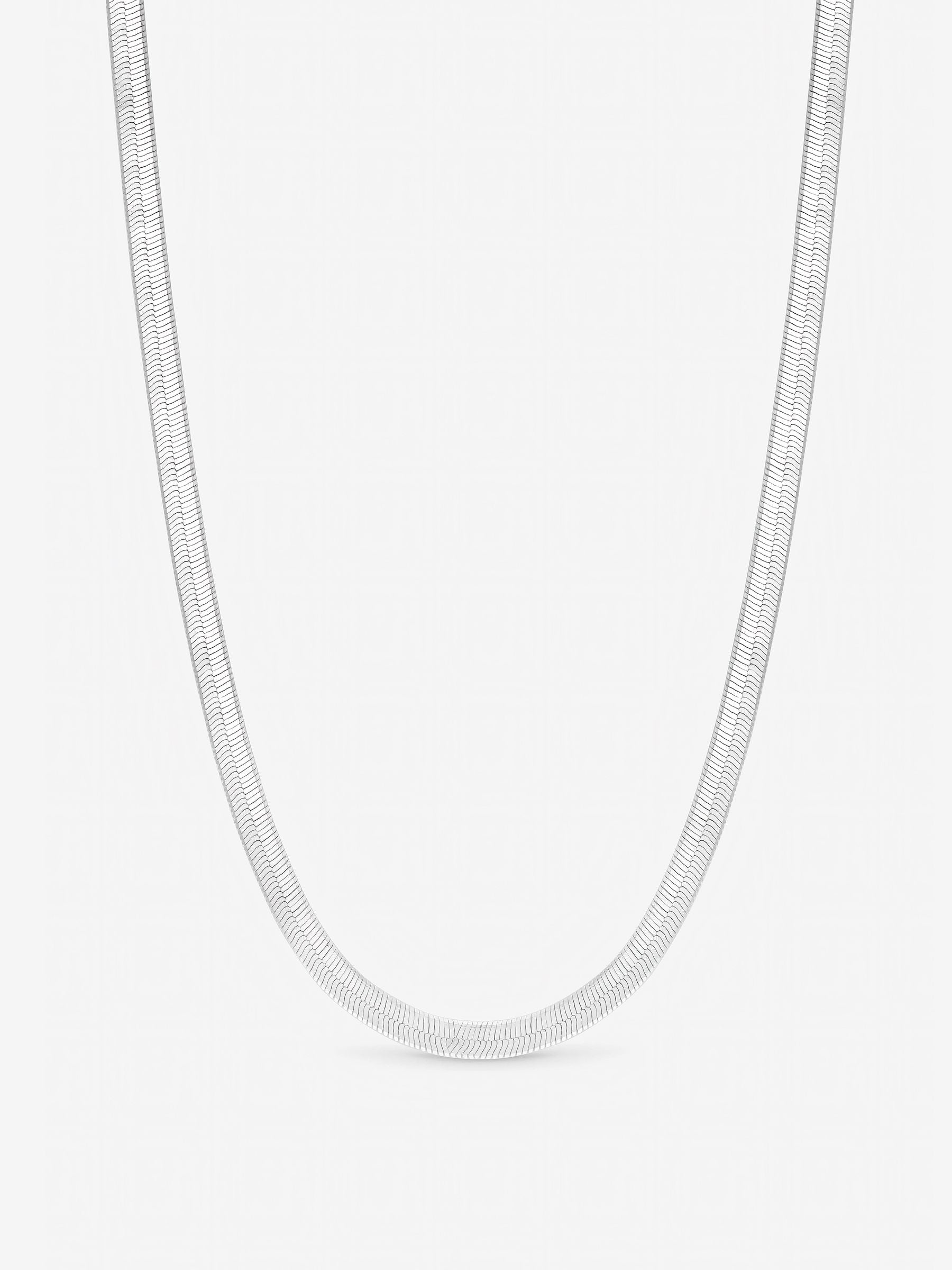 Inicio snake chain necklace sterling silver 16 inch - British product