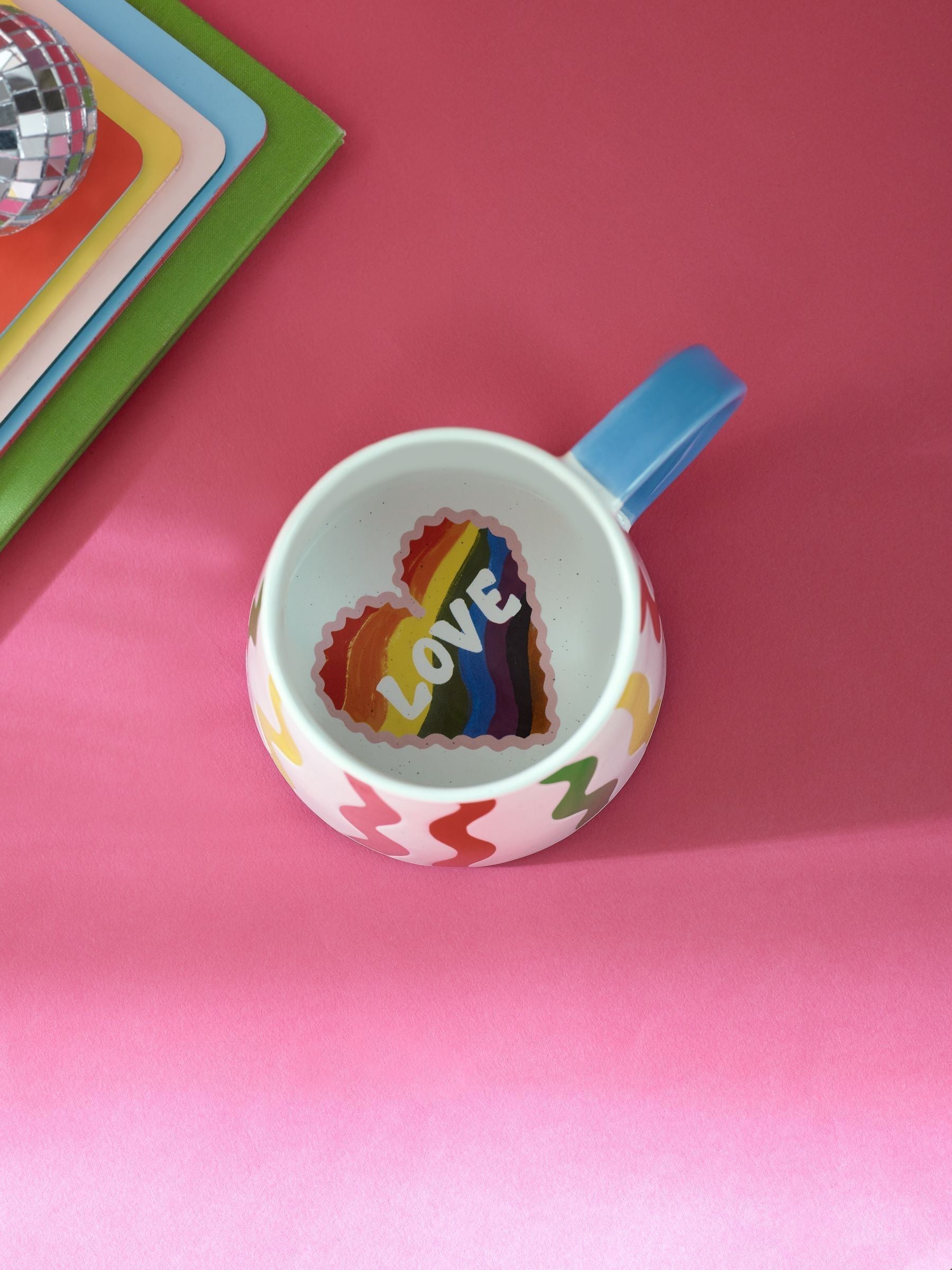 Eleanor Bowmer cream pride mug 10cm, imported from the UK
