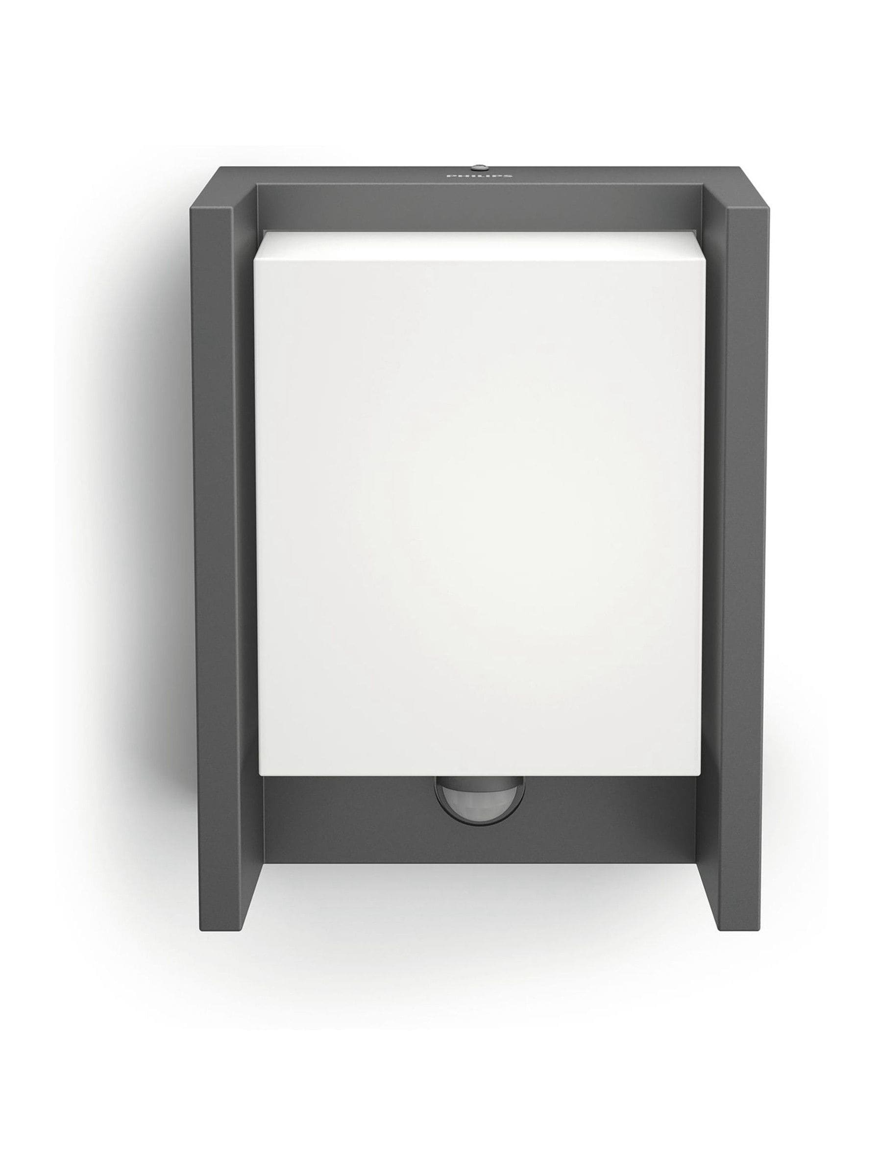 Philips black LED Arbour outdoor wall lantern with PIR sensor (British brand)