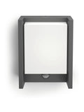 Philips black LED Arbour outdoor wall lantern with PIR sensor (British brand)
